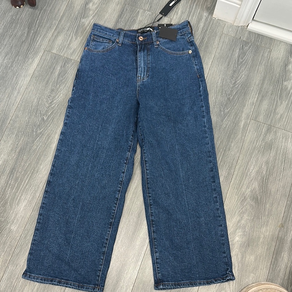Blue Wide-Leg Jeans